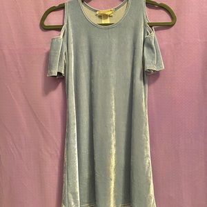 Sky Blue Velvet Dress